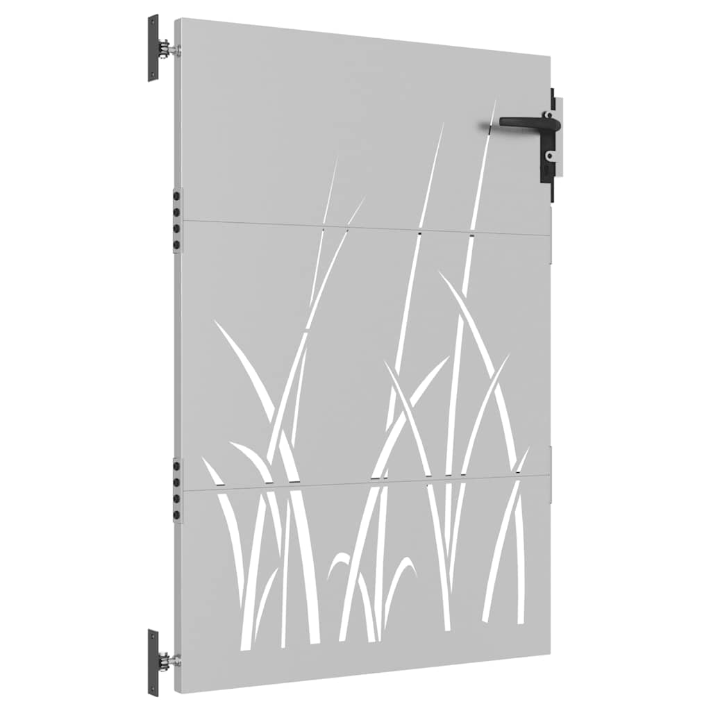 Puutarhaportti 85X125 Cm Corten-Teräs Ruohokuvio