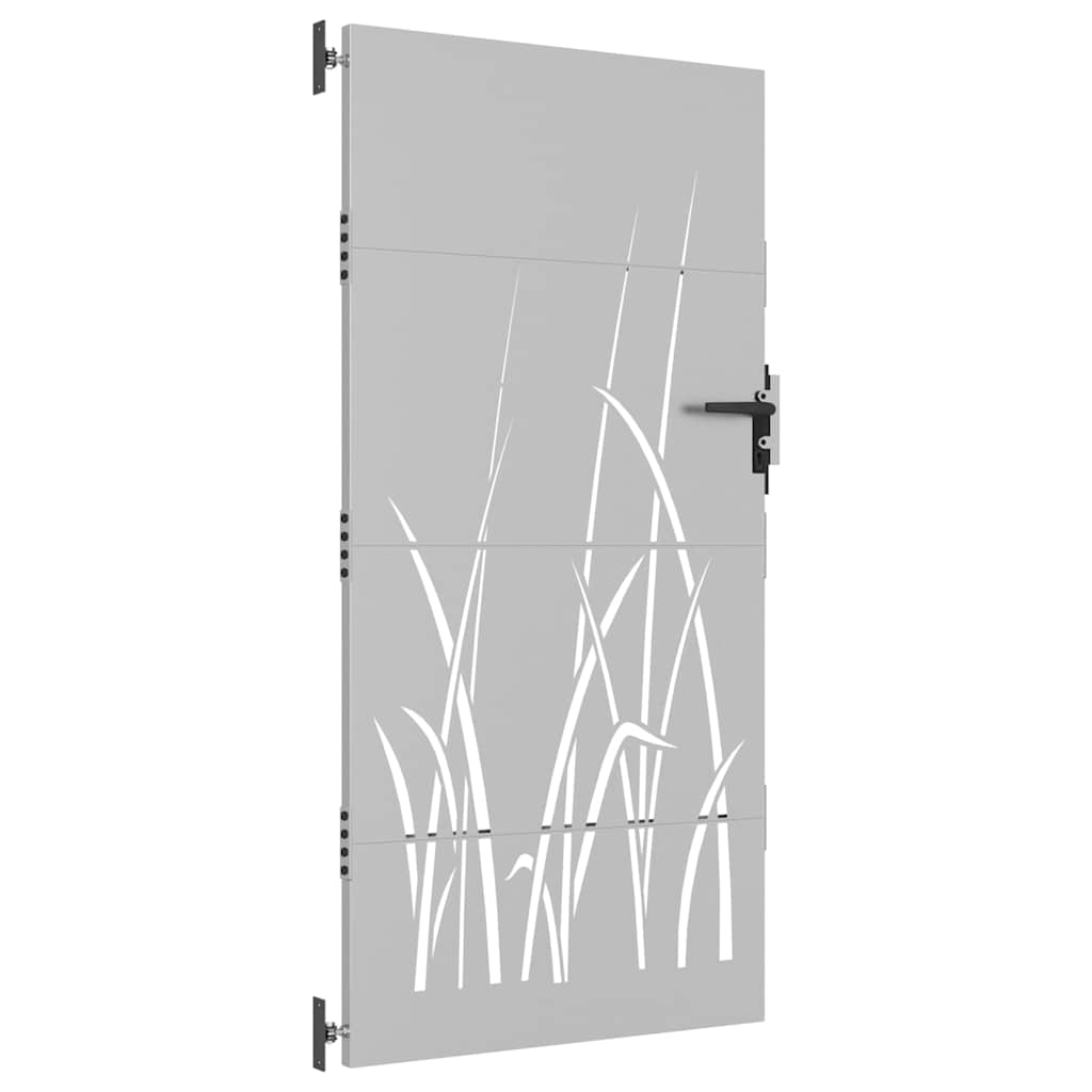 Puutarhaportti 85X200 Cm Corten-Teräs Ruohokuvio