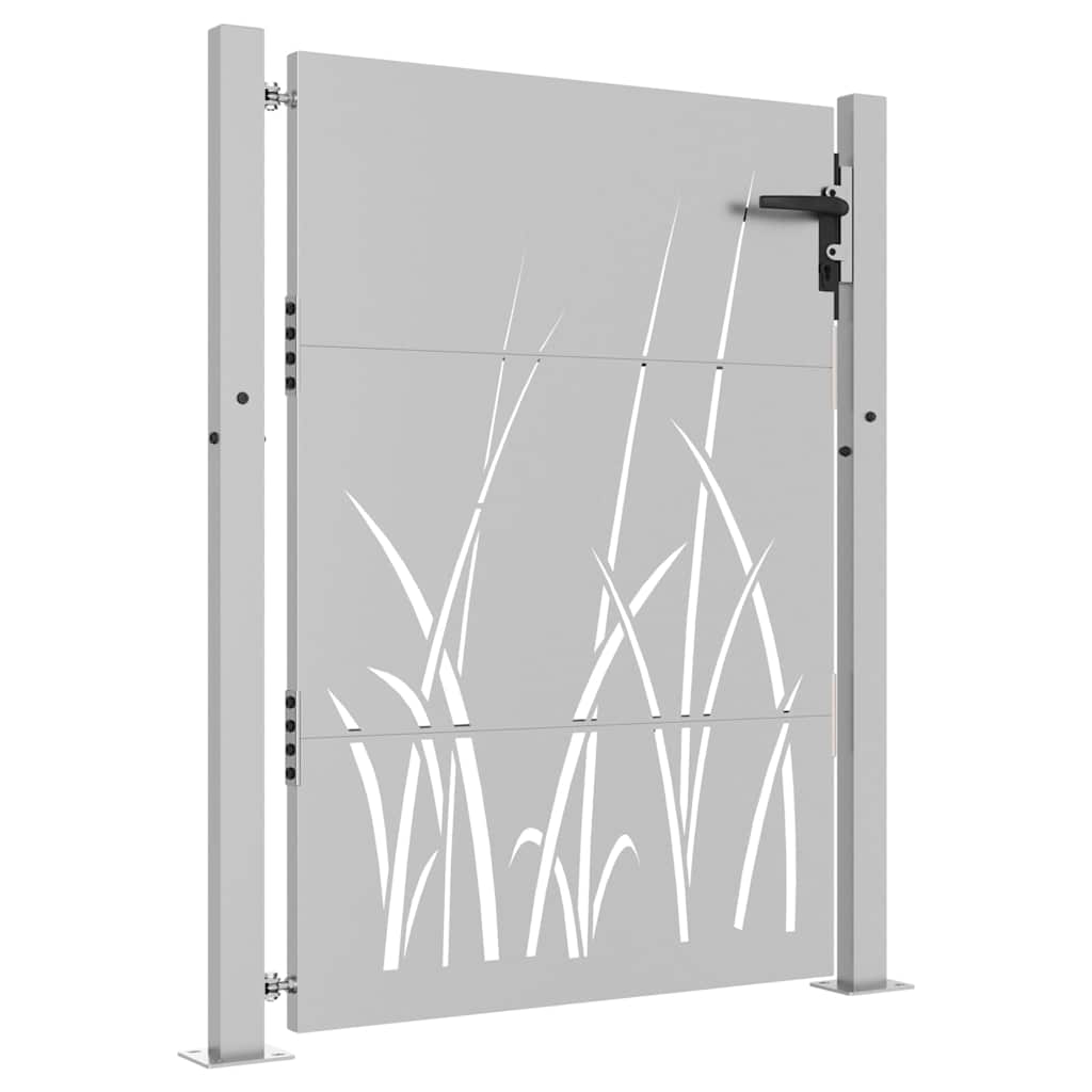 Puutarhaportti 100X150 Cm Corten-Teräs Ruohokuvio