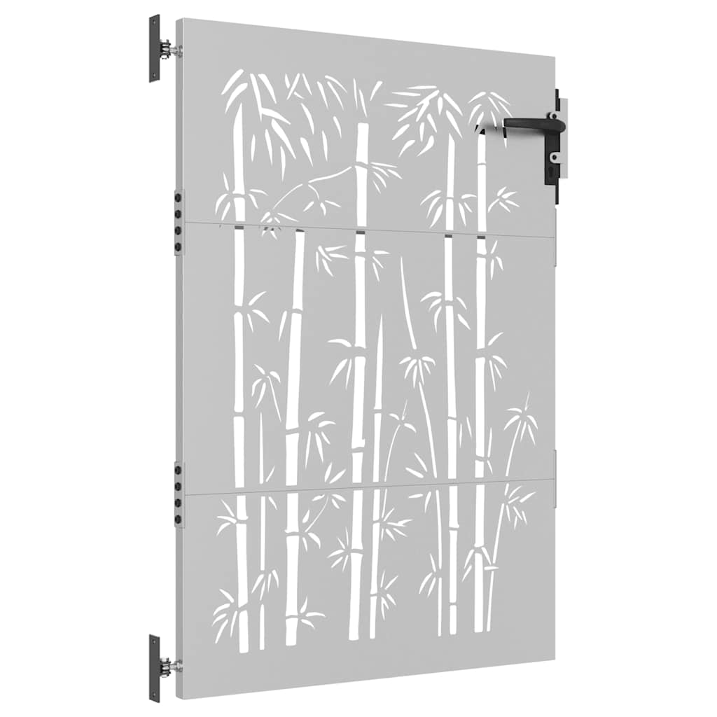 Puutarhaportti 85X150 Cm Corten-Teräs Bambukuvio