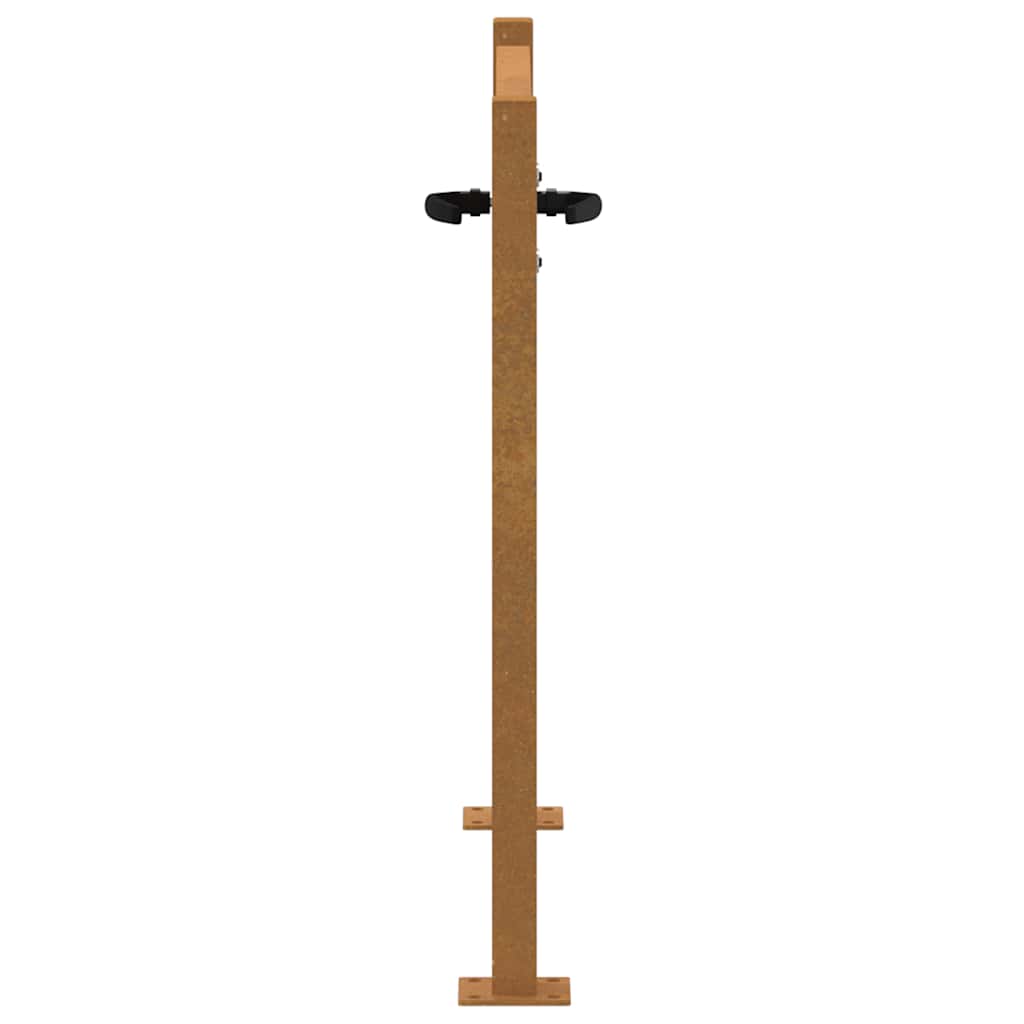 Puutarhaportti 100X100 Cm Corten-Teräs Bambukuvio