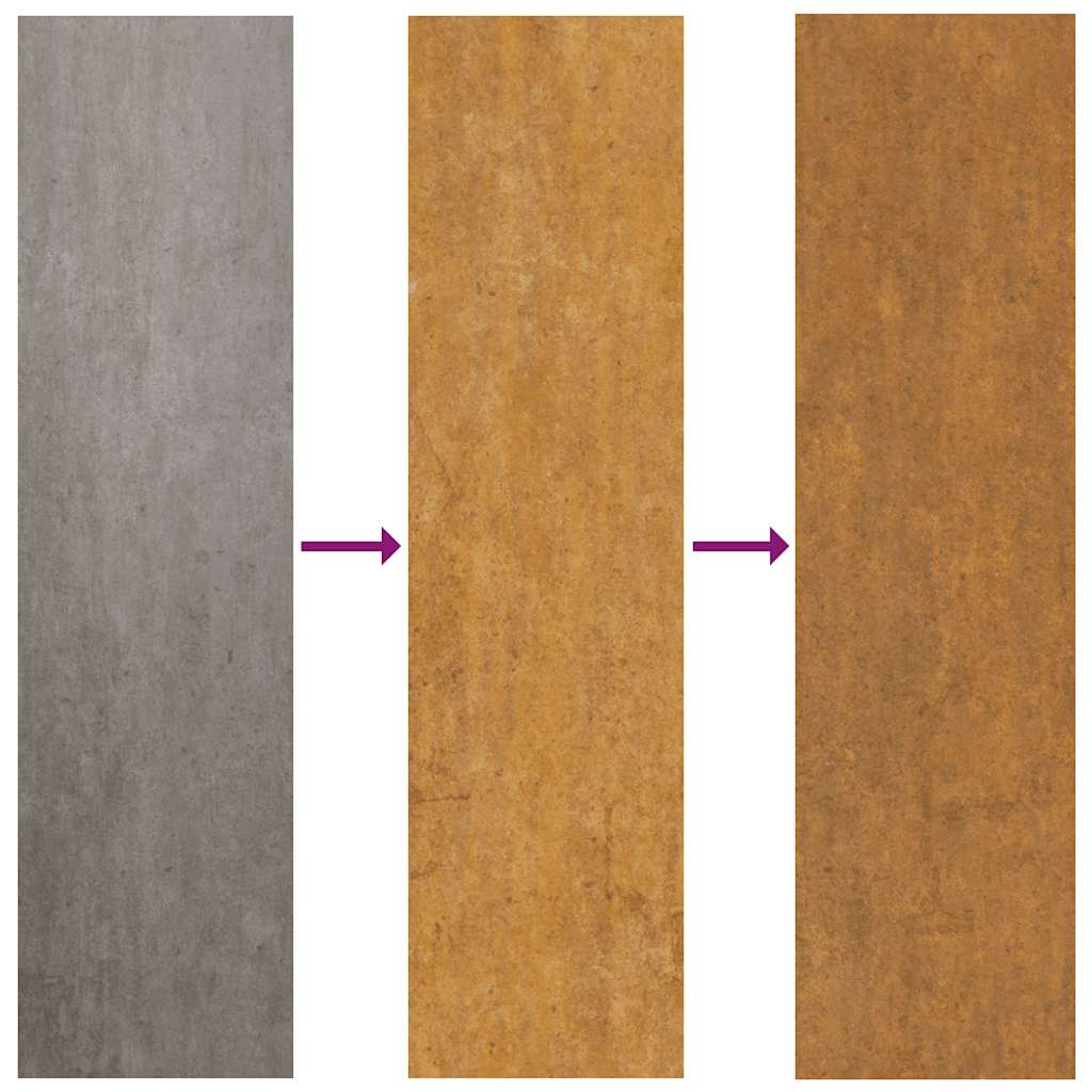 Puutarhaportti 100X125 Cm Corten-Teräs Bambukuvio