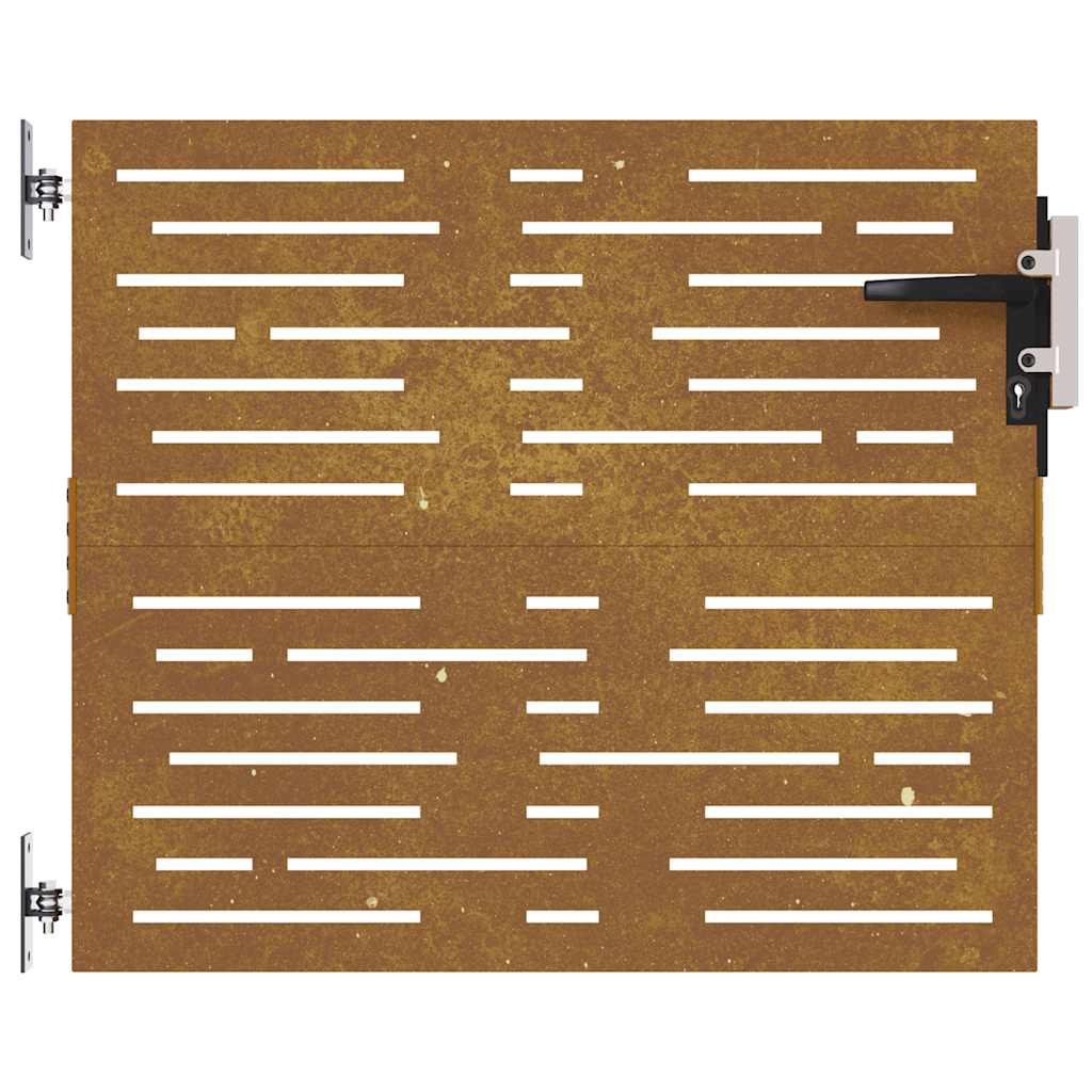 Puutarhaportti 85X100 Cm Corten-Teräs Neliönmuotoinen