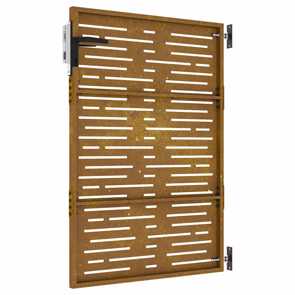 Puutarhaportti 85X125 Cm Corten-Teräs Neliönmuotoinen