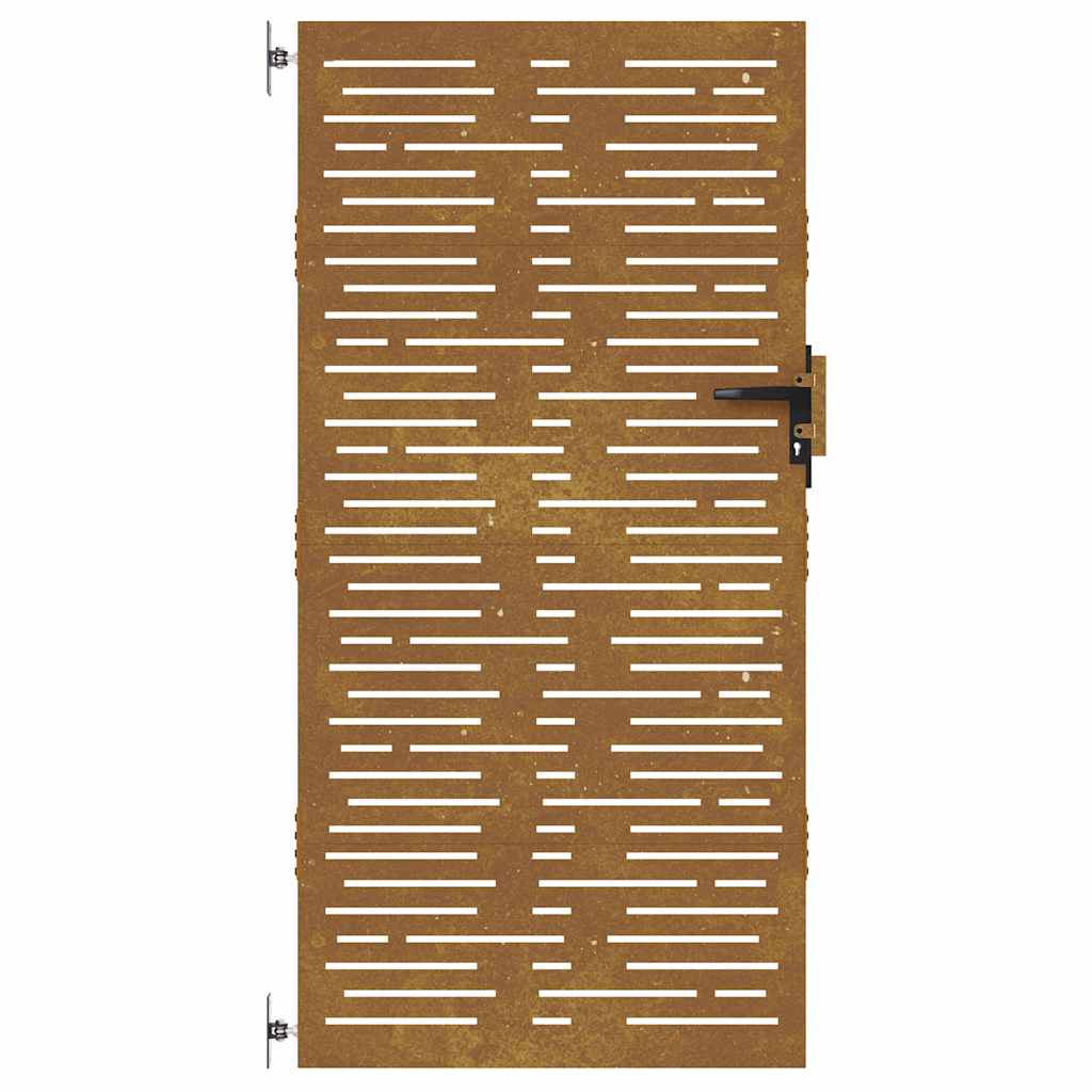 Puutarhaportti 85X200 Cm Corten-Teräs Neliönmuotoinen