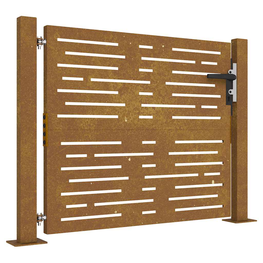 Puutarhaportti 100X100 Cm Corten-Teräs Neliönmuotoinen