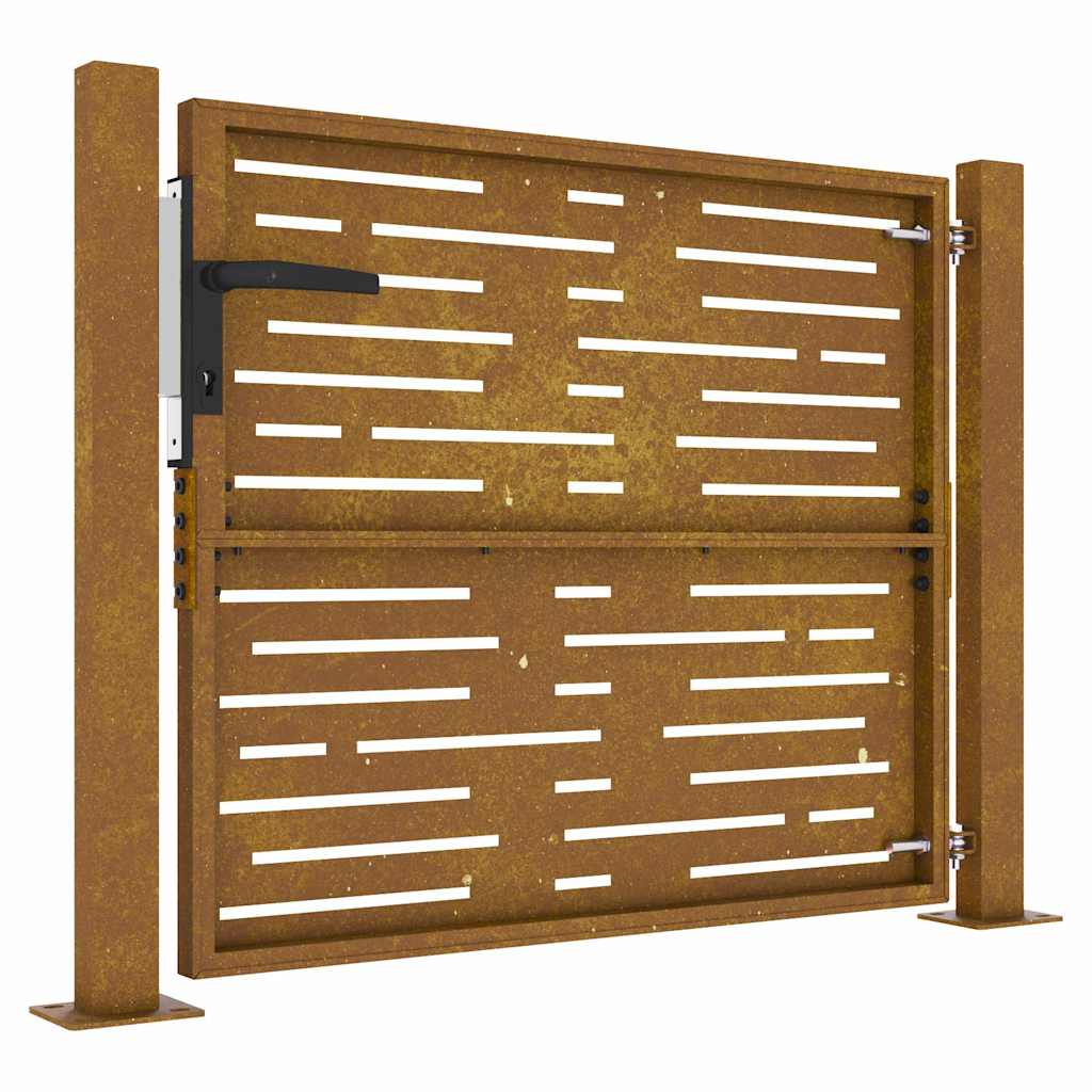 Puutarhaportti 100X100 Cm Corten-Teräs Neliönmuotoinen