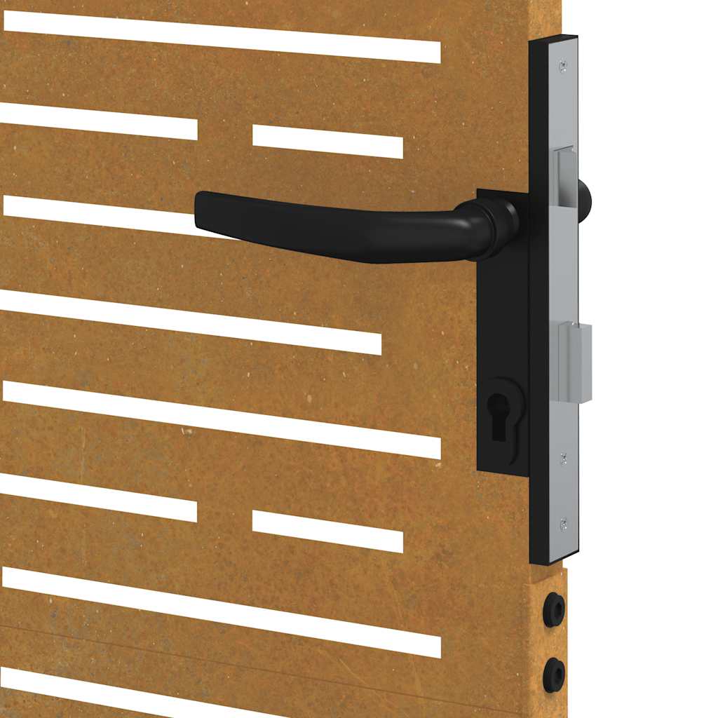 Puutarhaportti 100X125 Cm Corten-Teräs Neliönmuotoinen
