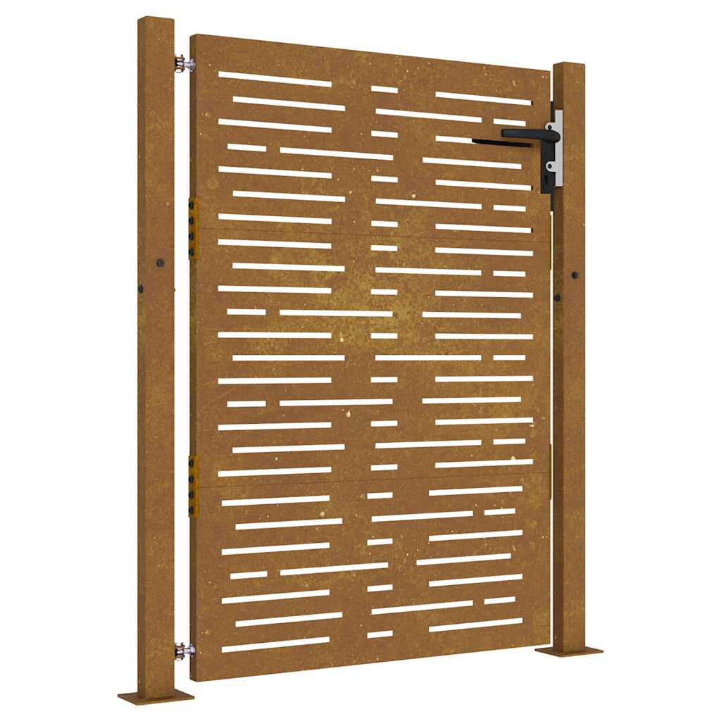 Puutarhaportti 100X150 Cm Corten-Teräs Neliönmuotoinen