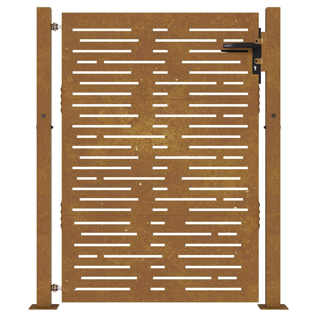 Puutarhaportti 100X150 Cm Corten-Teräs Neliönmuotoinen