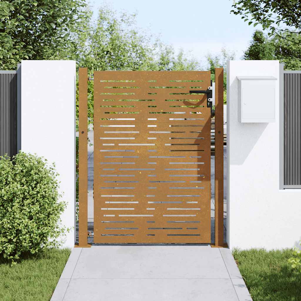Puutarhaportti 100X150 Cm Corten-Teräs Neliönmuotoinen