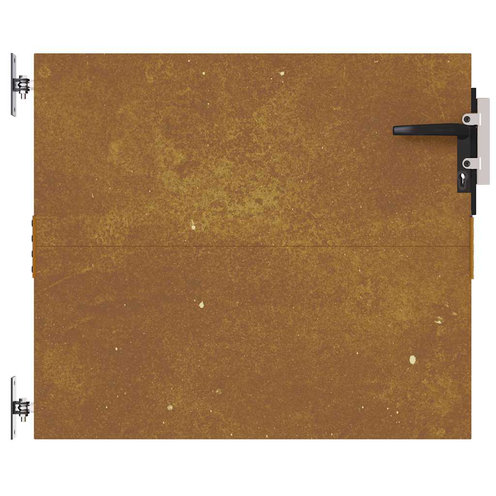 Puutarhaportti 85X125 Cm Corten-Teräs Neliönmuotoinen