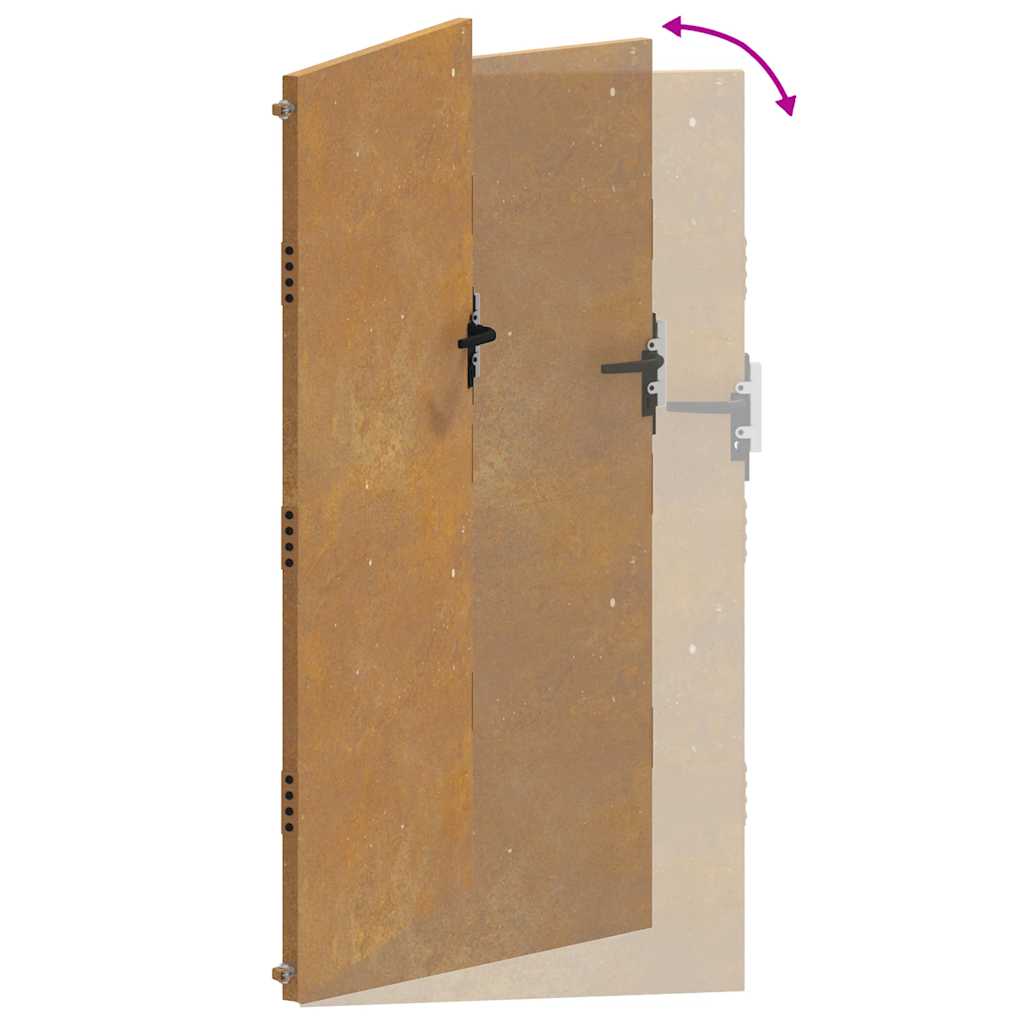 Puutarhaportti 100X200 Cm Corten-Teräs