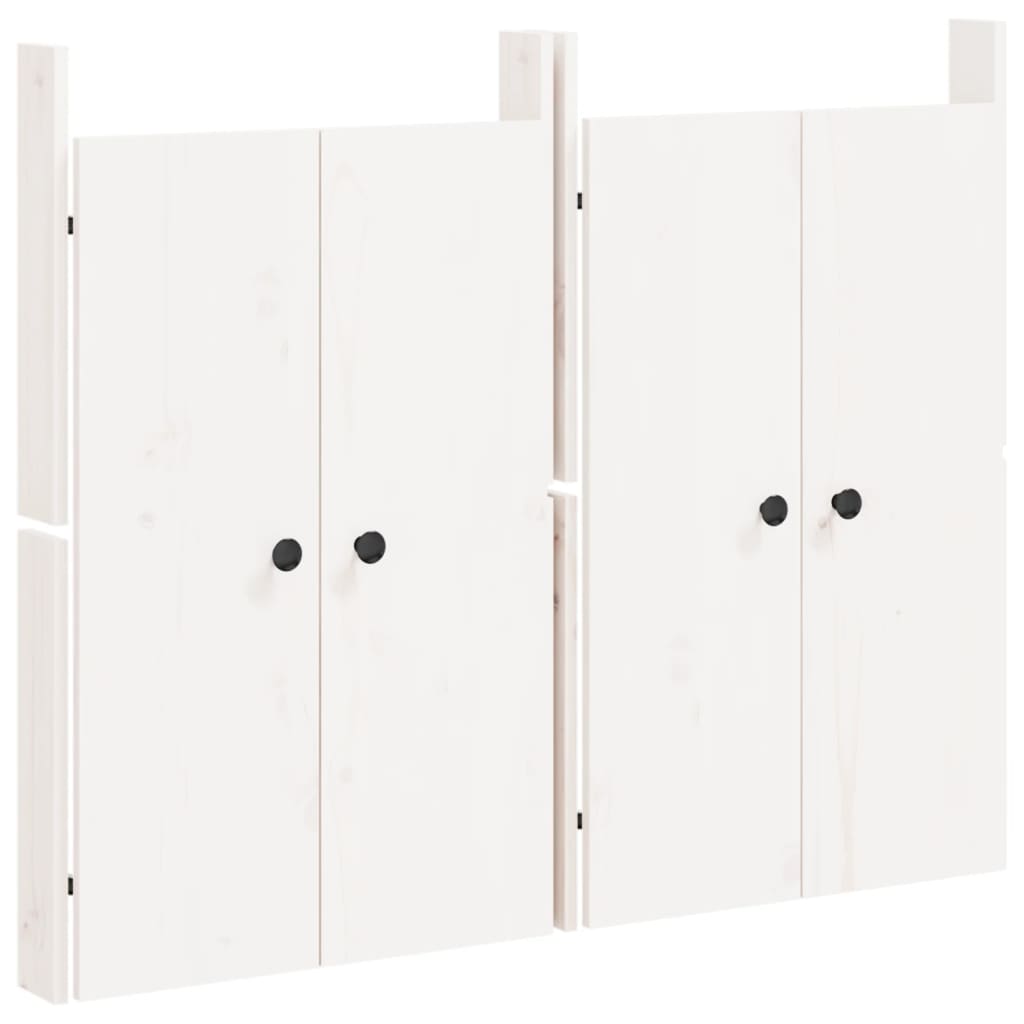 Ulkokeittiökaapin Ovet Meppel 2 Kpl Valkoinen 50X9X82 Cm Täysi Mänty