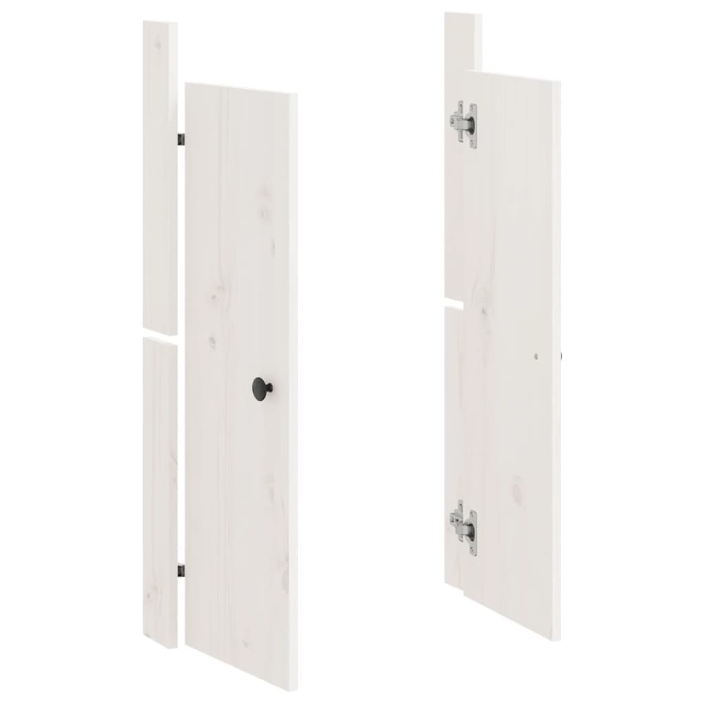 Ulkokeittiökaapin Ovet Meppel 2 Kpl Valkoinen 50X9X82 Cm Täysi Mänty