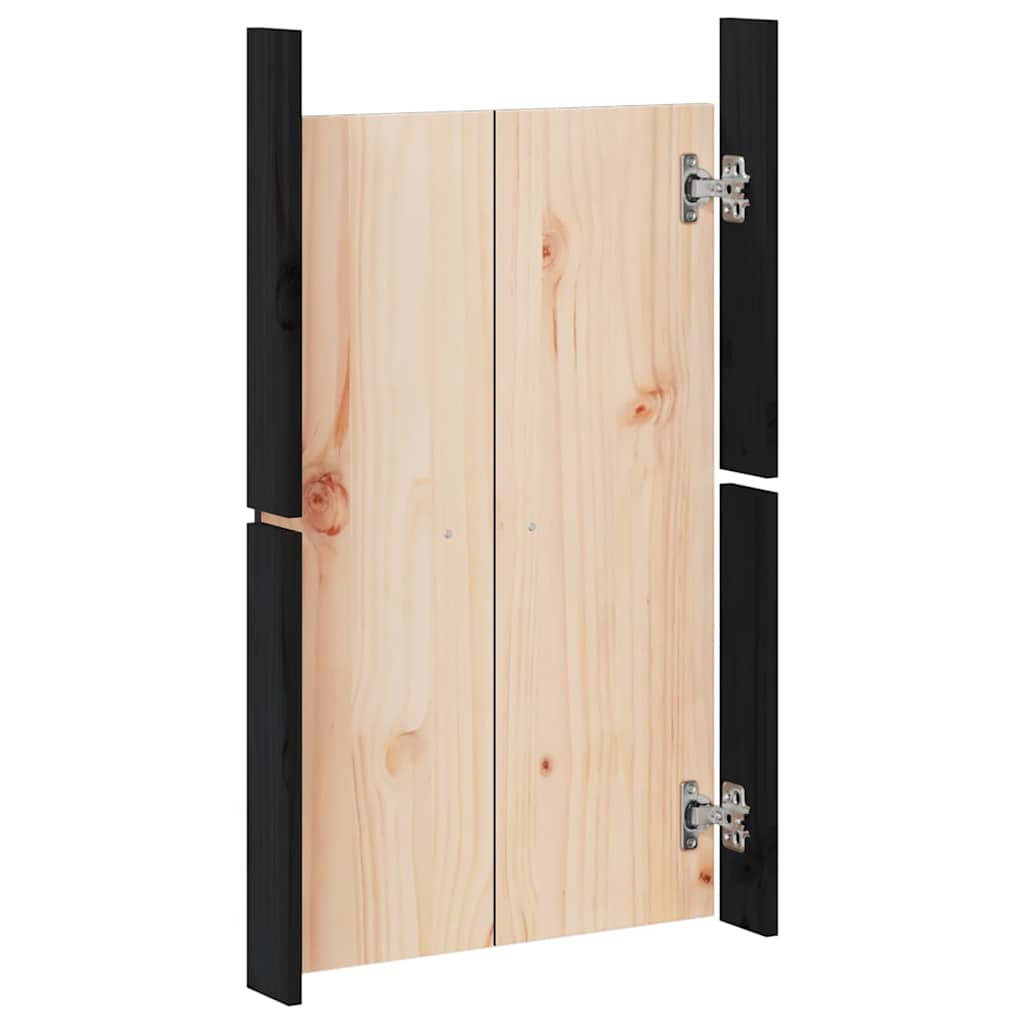 Ulkokeittiökaapin Ovet Meppel Musta 50X9X82 Cm Täysi Mänty