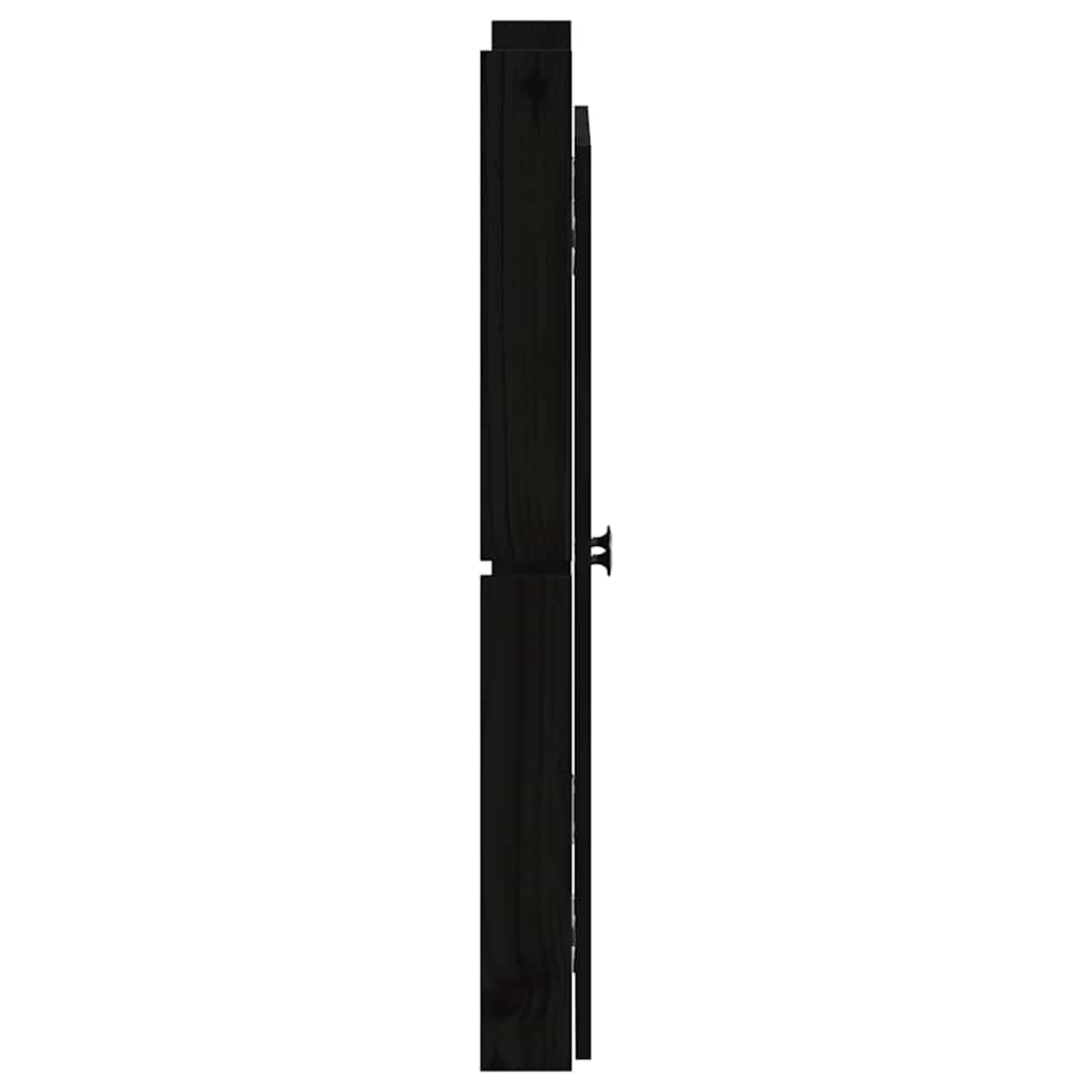 Ulkokeittiökaapin Ovet Meppel 2 Kpl Musta 50X9X82 Cm Täysi Mänty