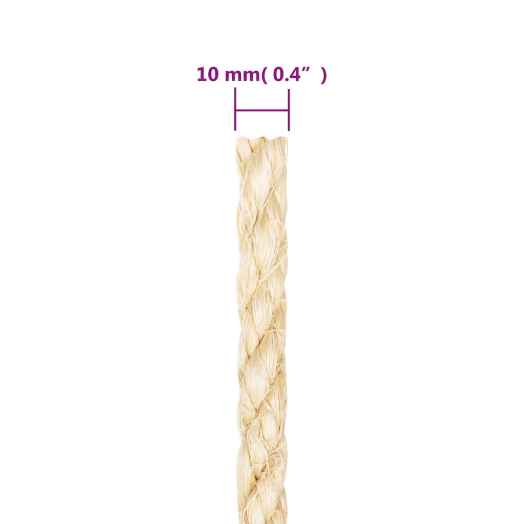 Köysi 100% Sisal 10 Mm 25 M