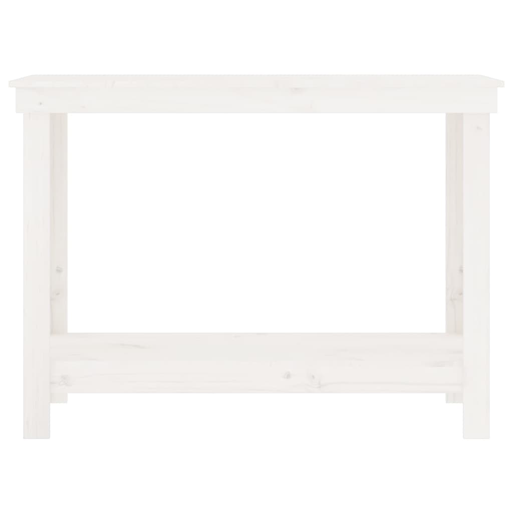 Työpenkki Valkoinen 110X50X80 Cm Täysi Mänty