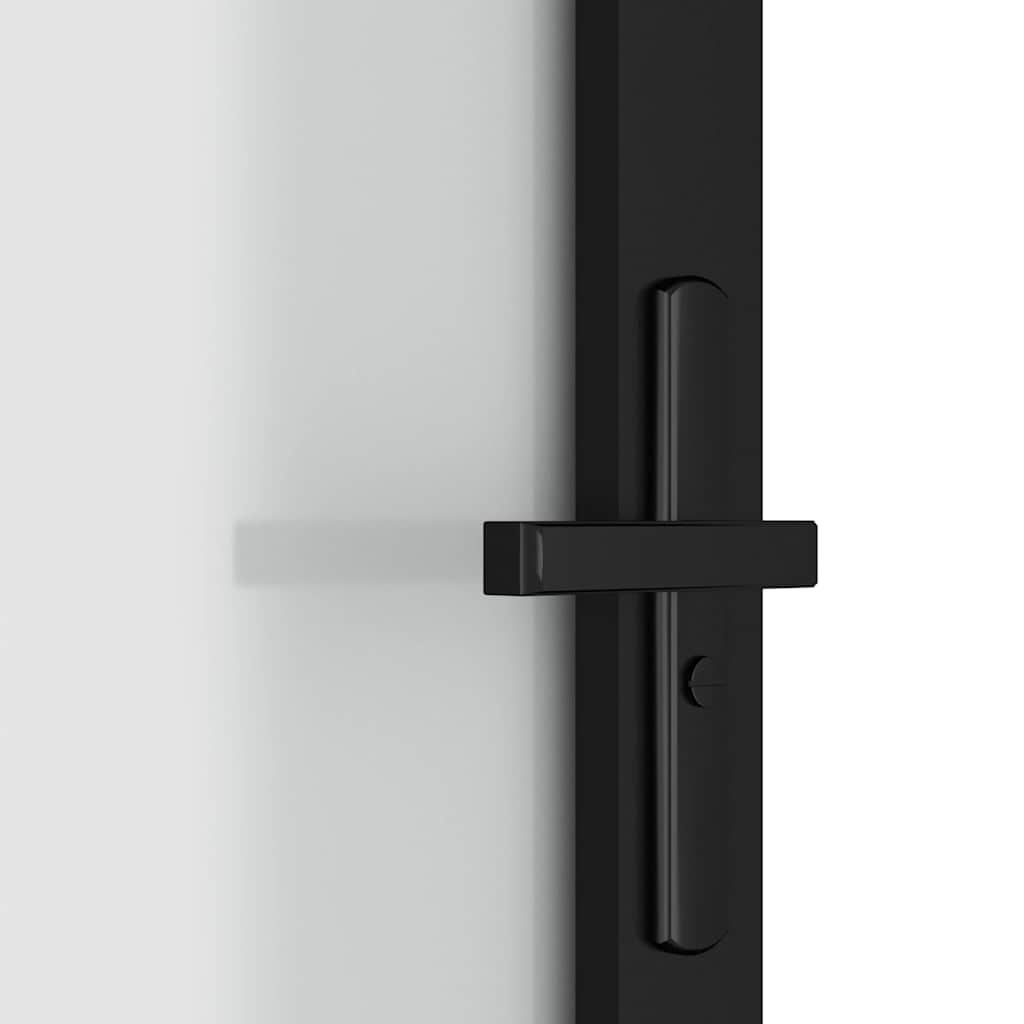 Sisäovi 102,5X201,5 Cm Musta Mattalasi Ja Alumiini