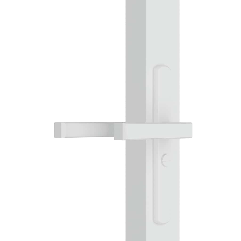 Sisäovi 76X201,5 Cm Valkoinen Esg-Lasi Ja Alumiini