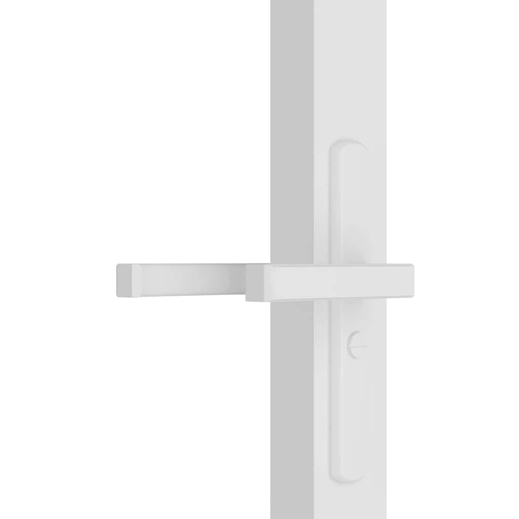 Sisäovi 93X201,5 Cm Valkoinen Esg-Lasi Ja Alumiini