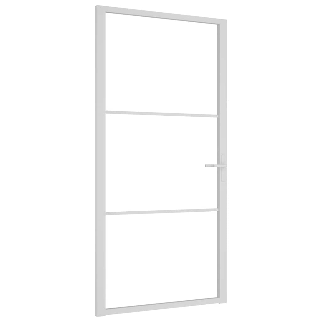 Sisäovi 102,5X201,5 Cm Valkoinen Esg-Lasi Ja Alumiini