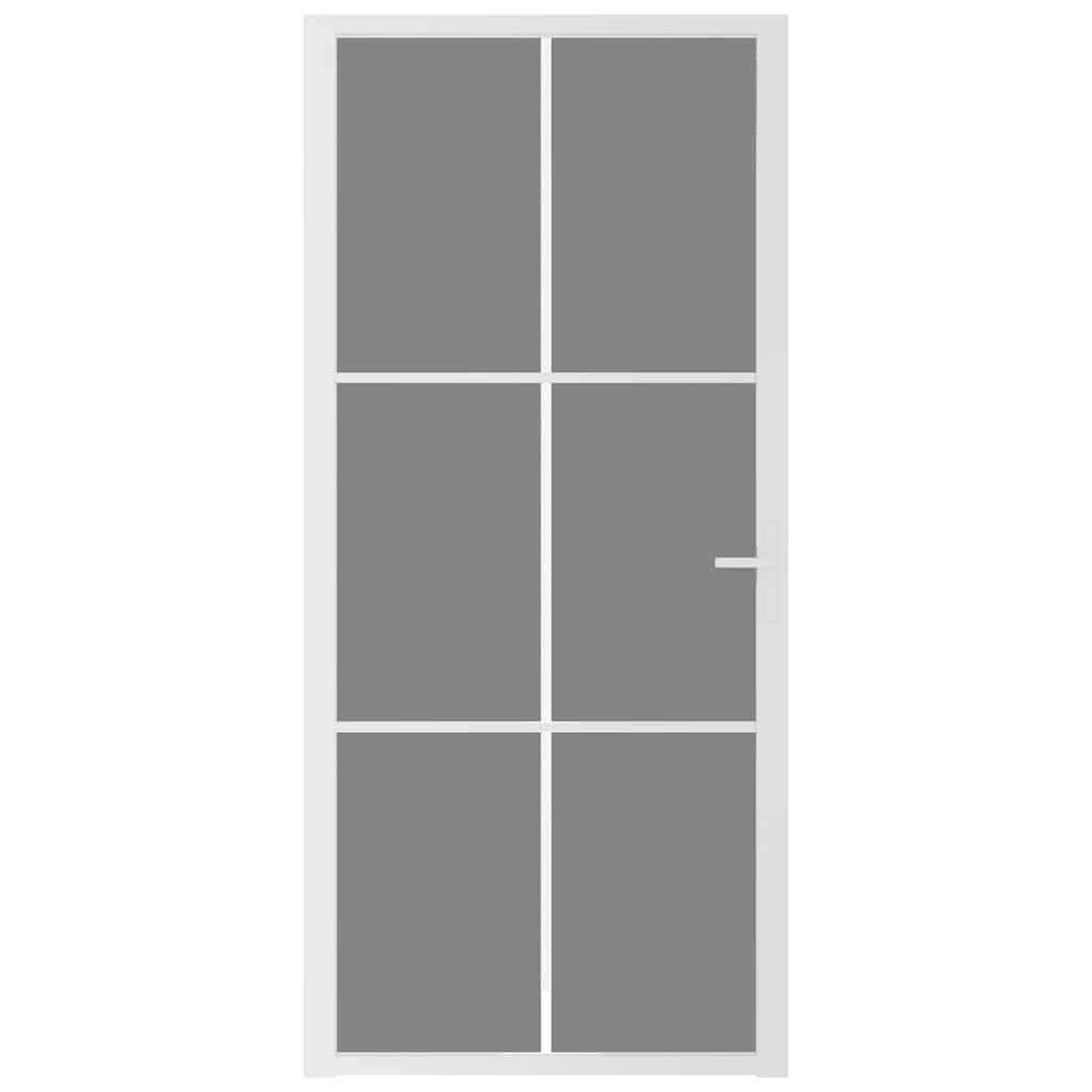 Sisäovi 93X201,5 Cm Valkoinen Esg-Lasi Ja Alumiini