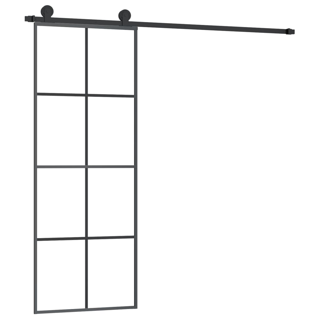 Liukuovi Asennustarvikkeilla 76X205 Cm Esg Lasi Ja Alumiini