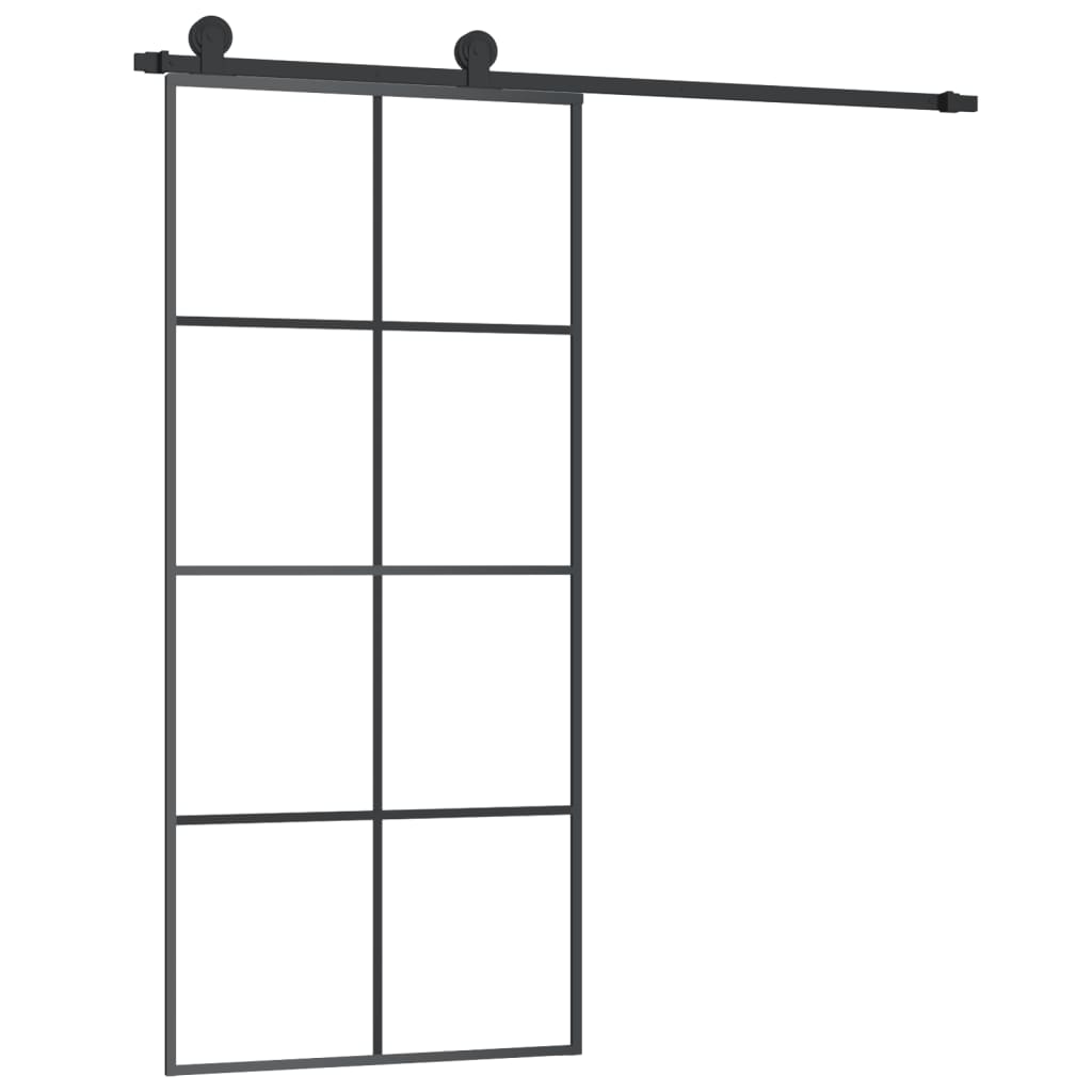 Liukuovi Asennustarvikkeilla 90X205 Cm Esg Lasi Ja Alumiini