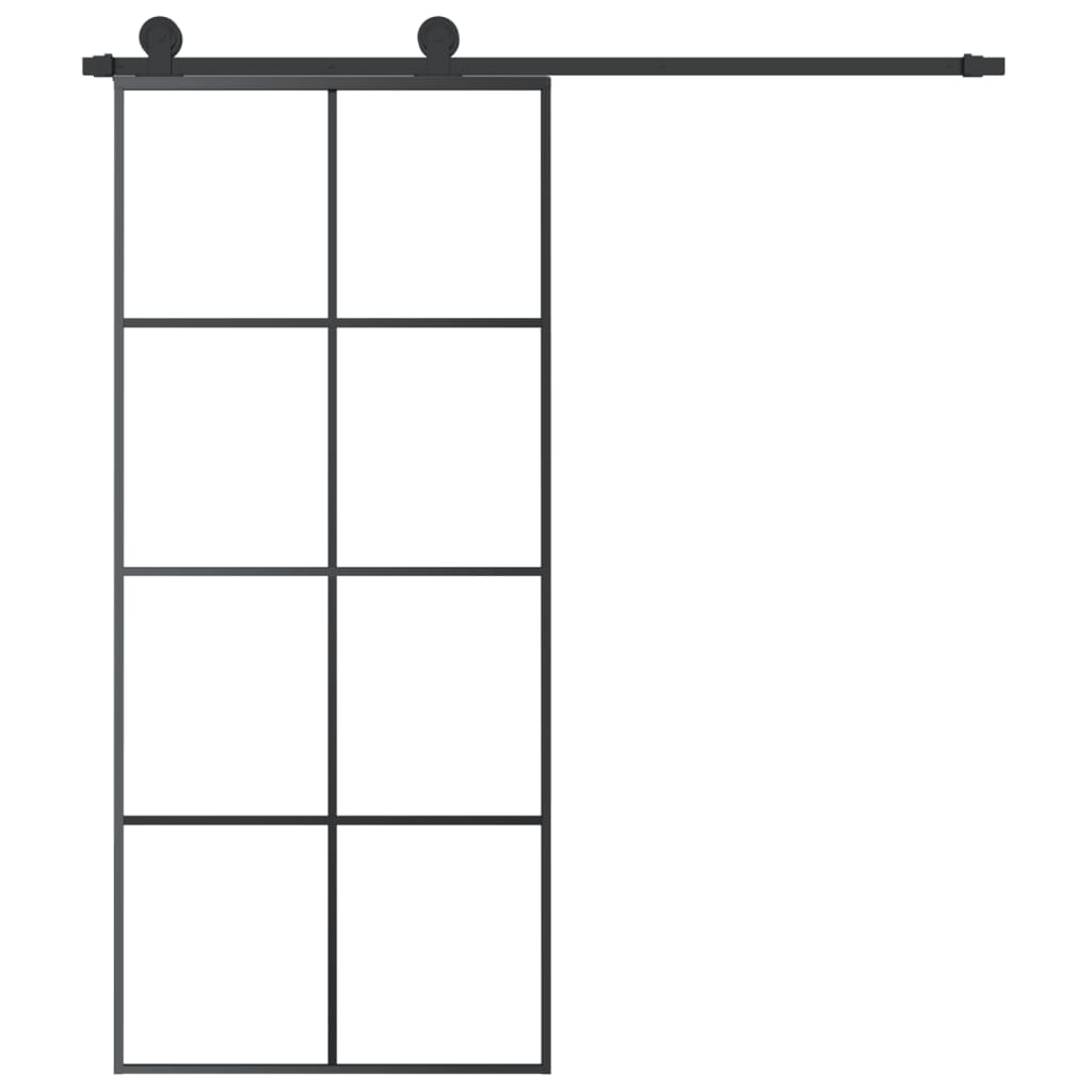 Liukuovi Asennustarvikkeilla 90X205 Cm Esg Lasi Ja Alumiini