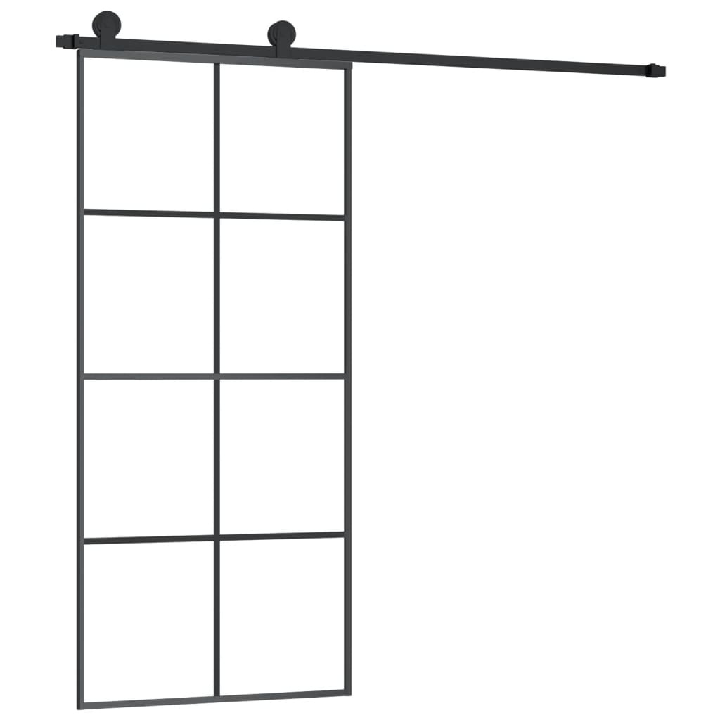 Liukuovi Asennustarvikkeilla 90X205 Cm Esg Lasi Ja Alumiini