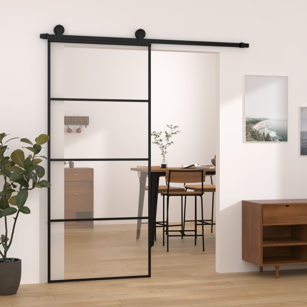 Liukuovi Asennustarvikkeilla 90X205 Cm Esg Lasi Ja Alumiini