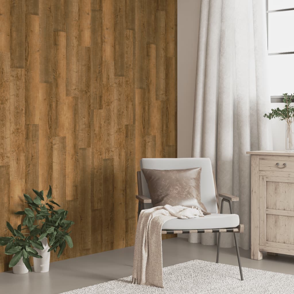 Seinäpaneelit Puutyyli Ruskea Pvc 2,06 M²