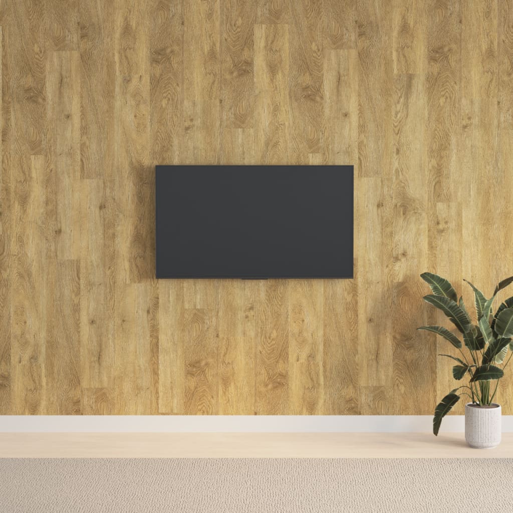Seinäpaneelit Puutyyli Ruskea Pvc 2,06 M²