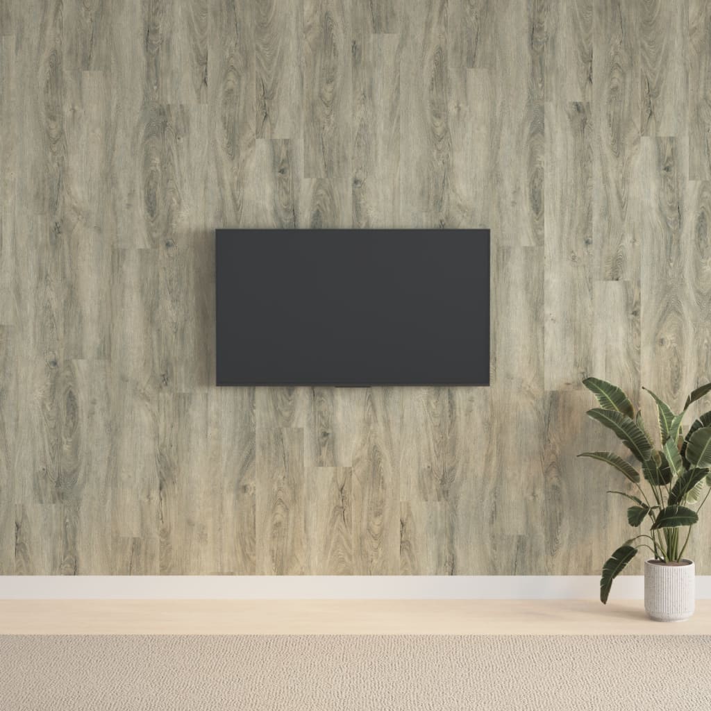 Seinäpaneelit Puutyyli Harmaa Pvc 2,06 M²