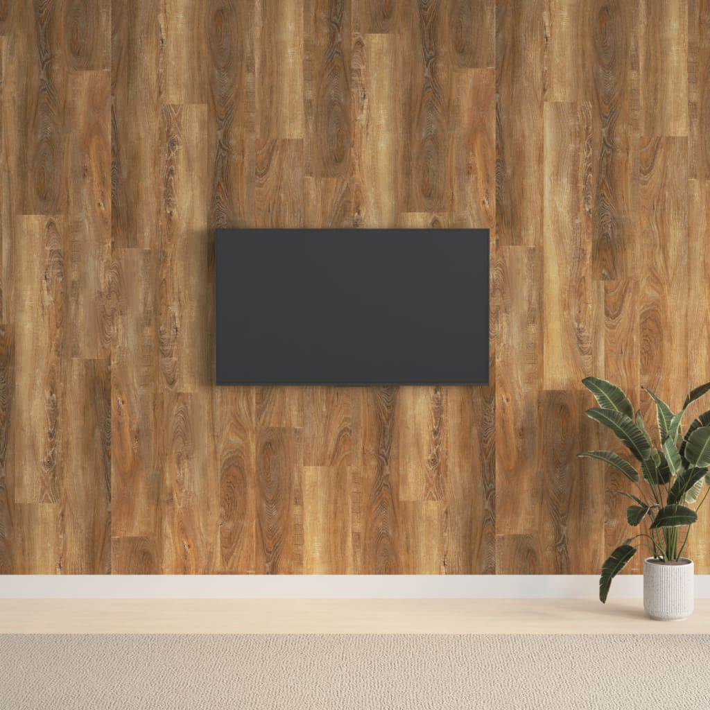 Seinäpaneelit Puutyyli Ruskea Pvc 2,06 M²