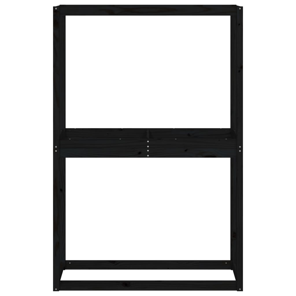 Rengasteline Musta 120X40X180 Cm Täysi Mänty