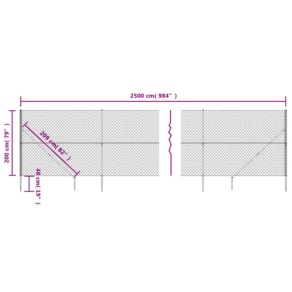 Verkkoaita Maapiikeillä Antrasiitti 2X25 M
