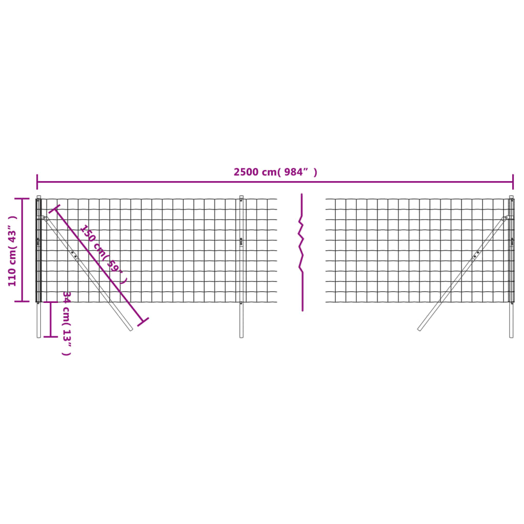 Verkkoaita Vihreä 1,1X25 M Galvanoitu Teräs