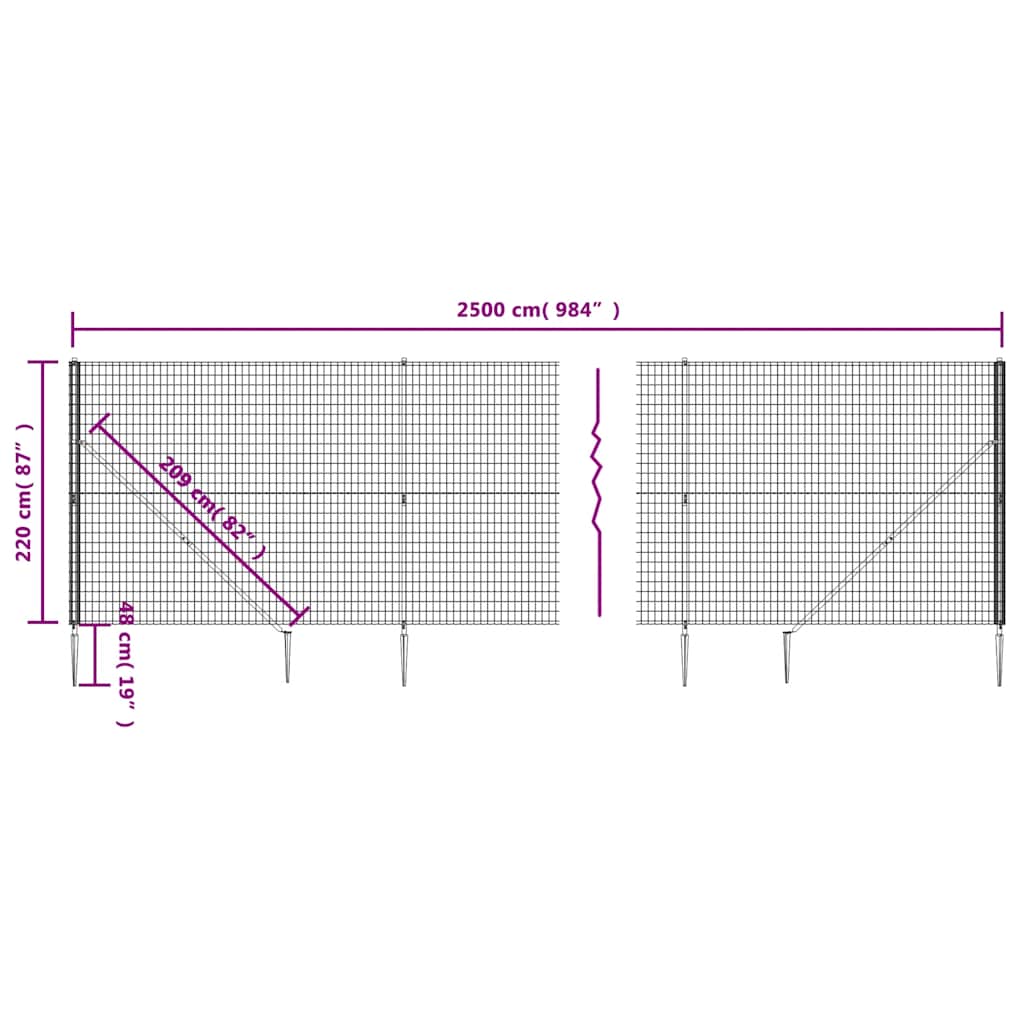 Verkkoaita Maapiikeillä Antrasiitti 2,2X25 M