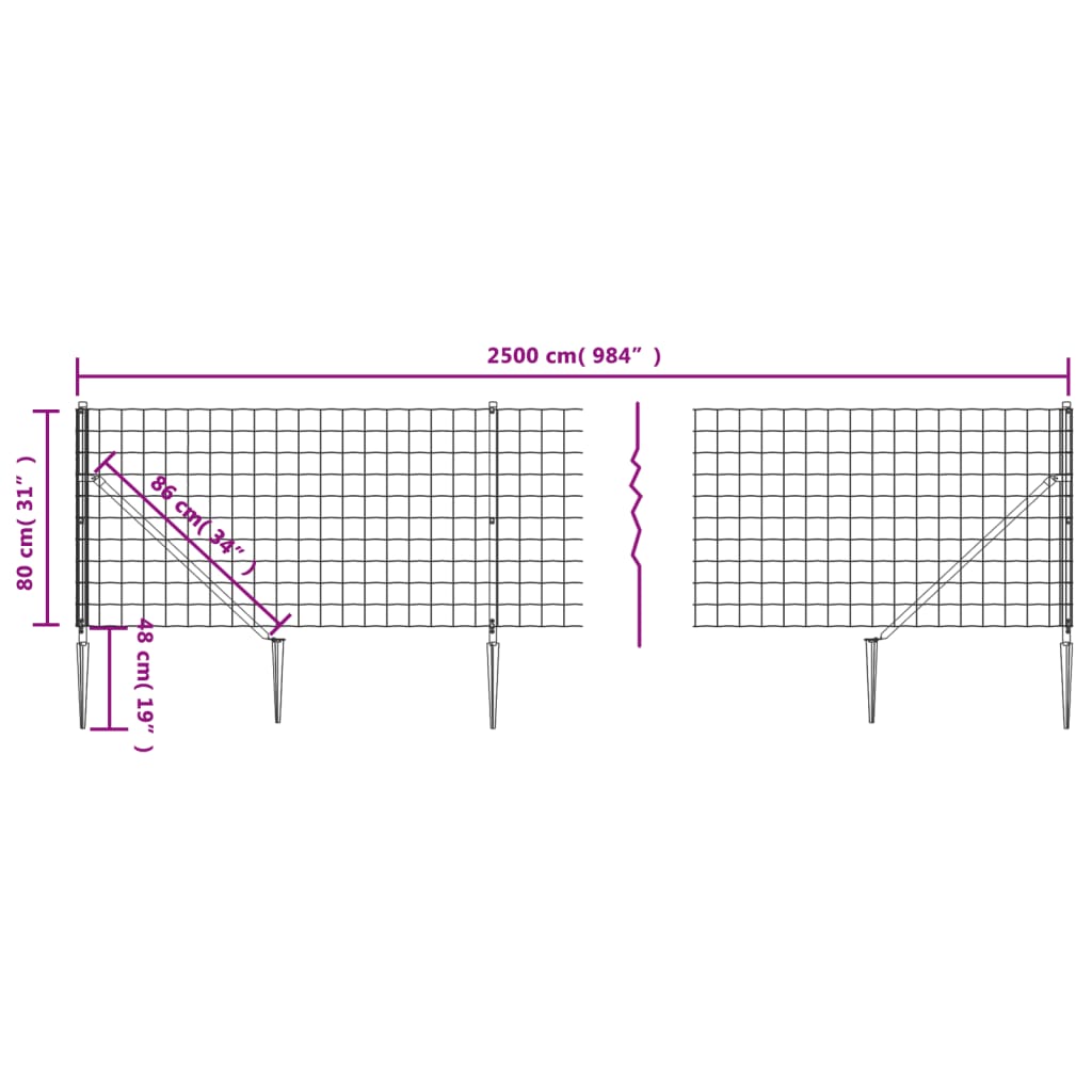 Verkkoaita Maapiikeillä Antrasiitti 0,8X25 M