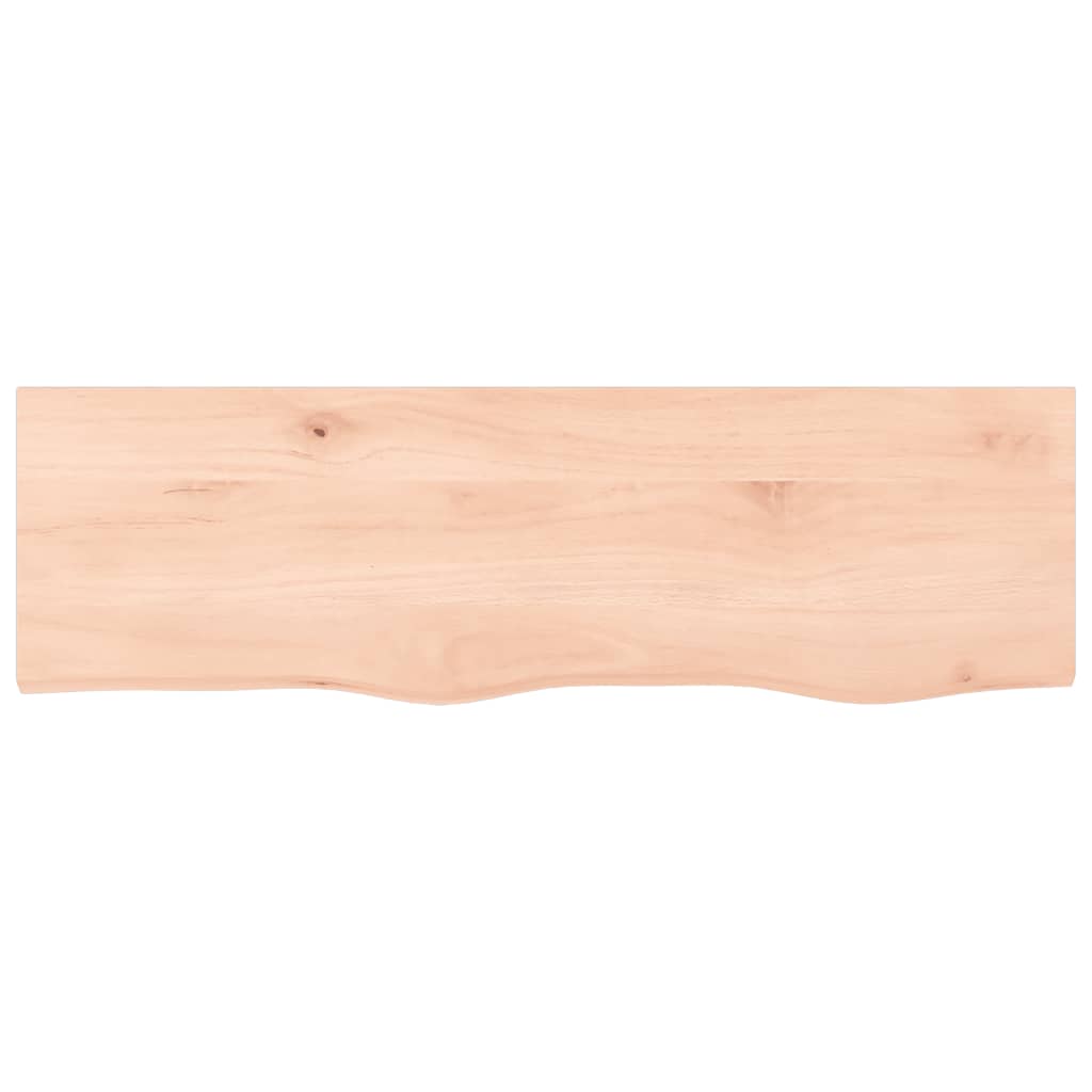Kylpyhuoneen Työtaso 100X30X(2-4) Cm Käsittelemätön Täysi Puu