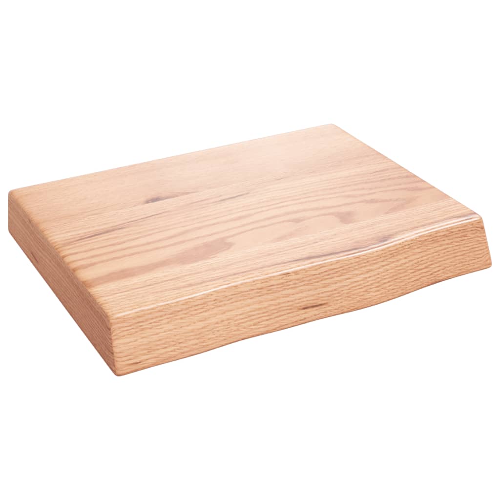 Kylpyhuoneen Työtaso V.ruskea 40X30X(2-6)Cm Käsitelty Täysi Puu