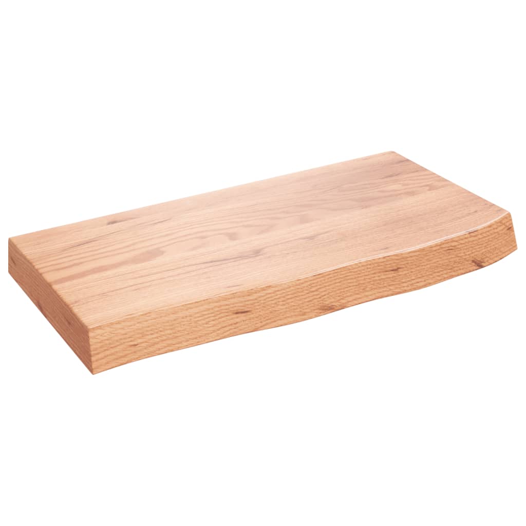 Kylpyhuoneen Työtaso V.ruskea 60X30X(2-6)Cm Käsitelty Täysi Puu