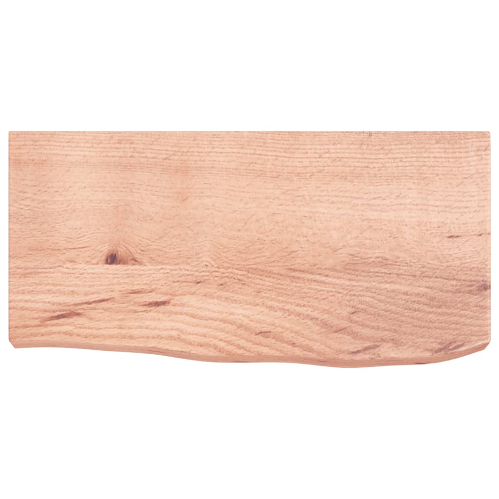 Kylpyhuoneen Työtaso V.ruskea 60X30X(2-6)Cm Käsitelty Täysi Puu