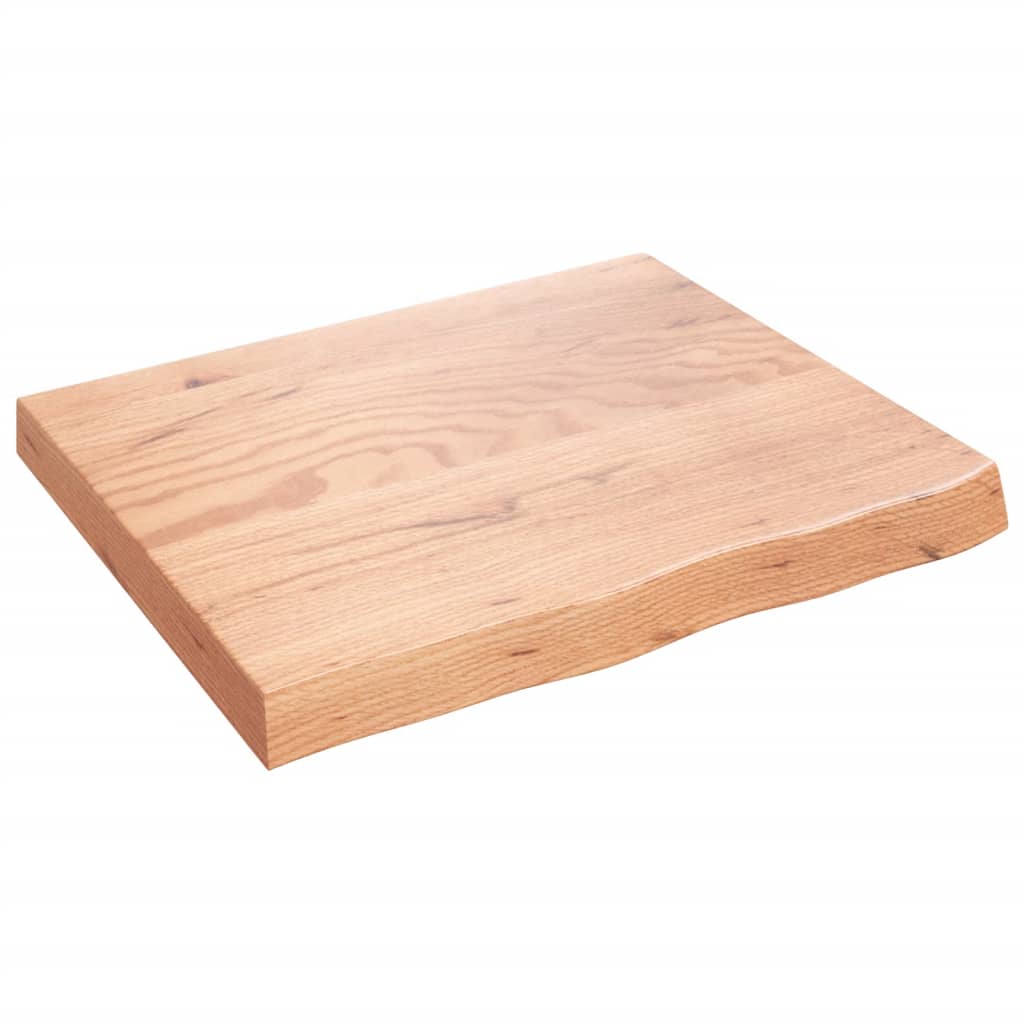 Kylpyhuoneen Työtaso V.ruskea 60X50X(2-6)Cm Käsitelty Täysi Puu