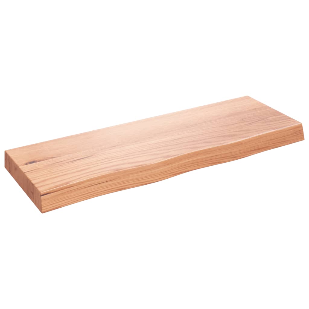 Kylpyhuoneen Työtaso V.ruskea 80X30X(2-6)Cm Käsitelty Täysi Puu