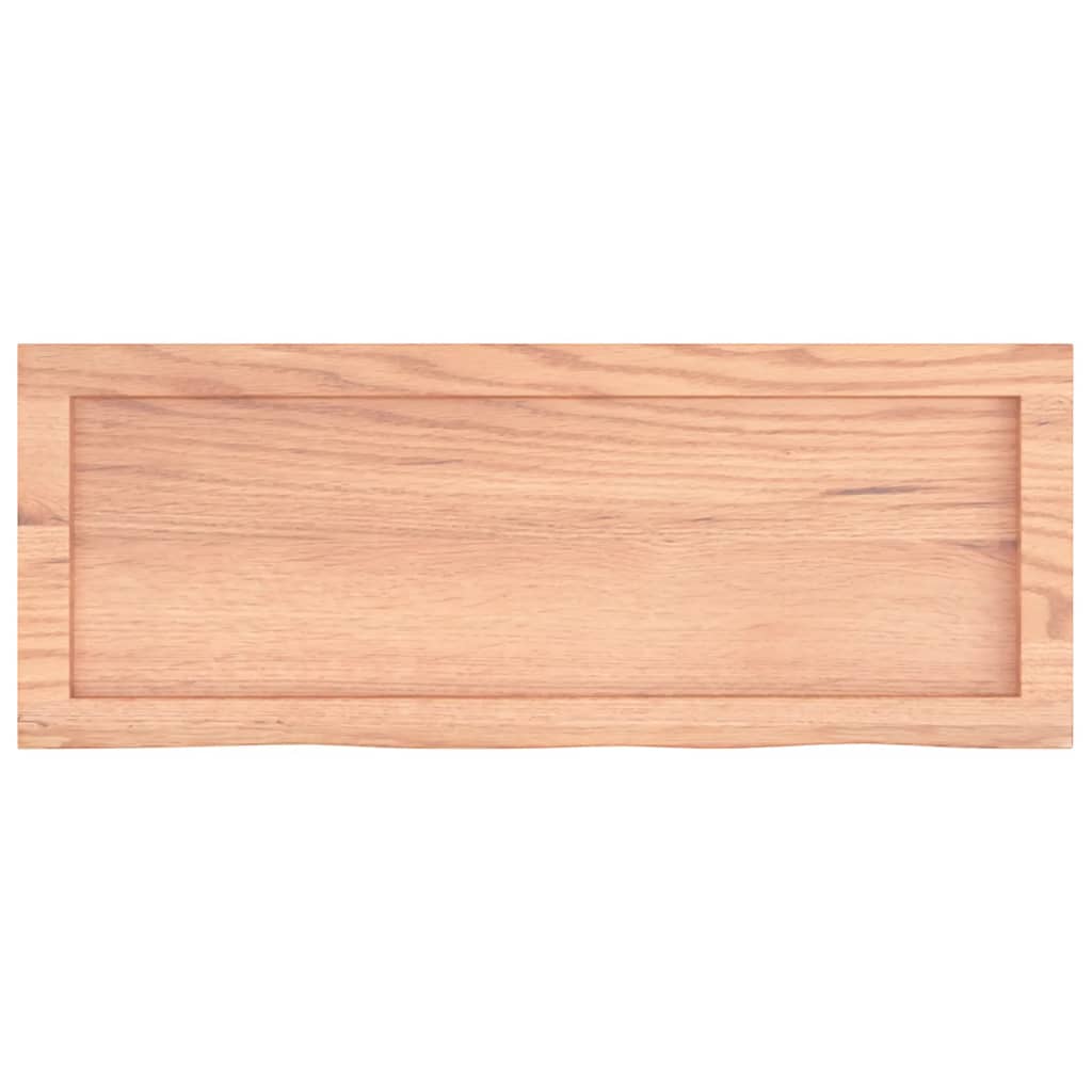 Kylpyhuoneen Työtaso V.ruskea 80X30X(2-6)Cm Käsitelty Täysi Puu