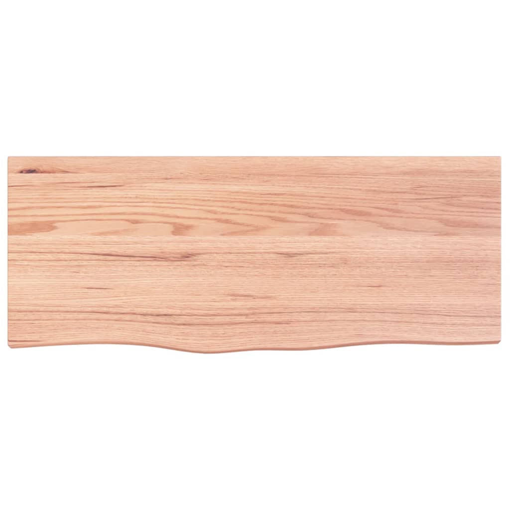 Kylpyhuoneen Työtaso V.ruskea 100X40X2 Cm Käsitelty Täysi Puu